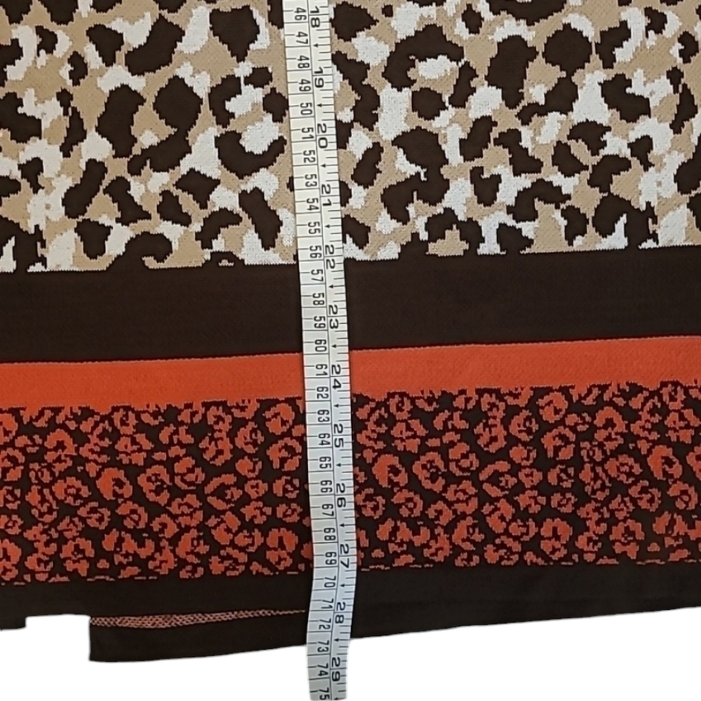 New York & Company 7th Avenue Studio xs midi pencil sweater skirt animal print - Picture 7 of 9